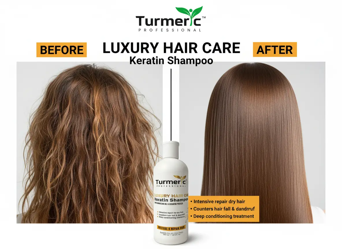 Turmeric Professional Luxury Hair Care Keratin Shampoo 500ml