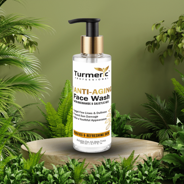 Brown White Elegant Neutral Branding Inclusive Skincare Mockup Instagram Post (2) Turmeric Professional Anti-Aging Face Wash with Niacinamide & Salicylic Acid 200ml