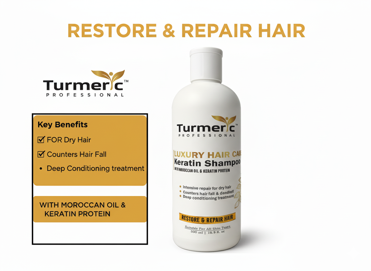 Luxury Hair Care Combo for Women & Men | Complete 3-Step Hair Treatment with Keratin Shampoo, Hair Mask & Hair Serum | Frizz Control, Damage Repair, Hair Fall Solution | Enriched with Moroccan Oil, Vitamin E | 500+500+100 ml